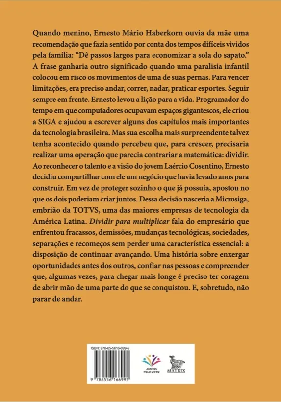Contracapa do livro Dividir para Multiplicar